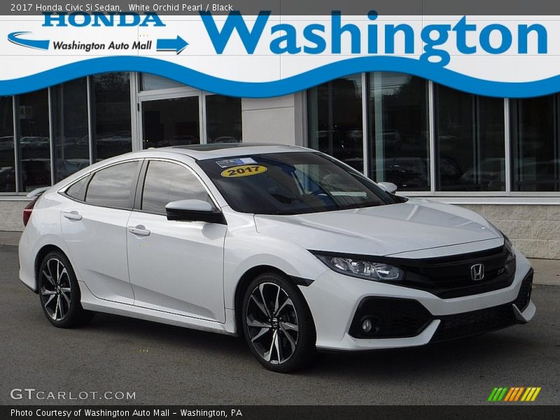 White Orchid Pearl / Black 2017 Honda Civic Si Sedan