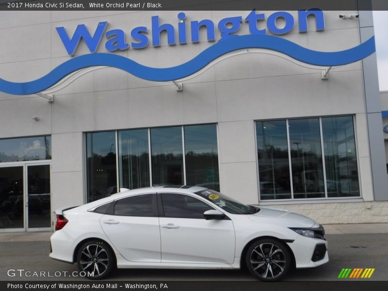 White Orchid Pearl / Black 2017 Honda Civic Si Sedan