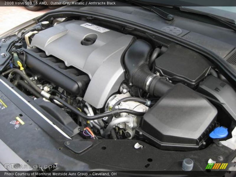 Oyster Gray Metallic / Anthracite Black 2008 Volvo S80 T6 AWD