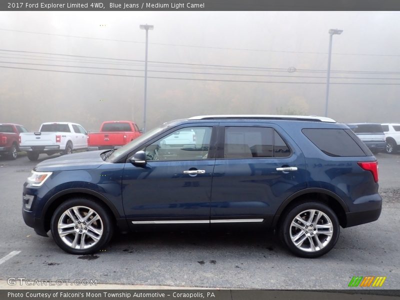 Blue Jeans / Medium Light Camel 2017 Ford Explorer Limited 4WD