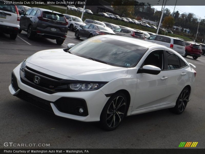 White Orchid Pearl / Black 2017 Honda Civic Si Sedan