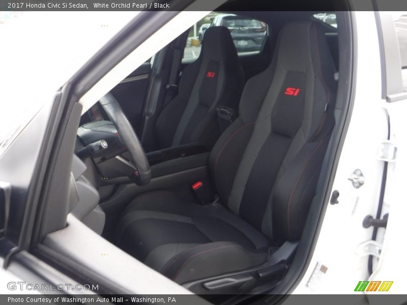 White Orchid Pearl / Black 2017 Honda Civic Si Sedan