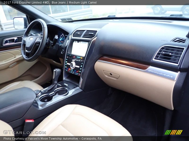 Blue Jeans / Medium Light Camel 2017 Ford Explorer Limited 4WD