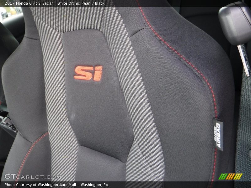 White Orchid Pearl / Black 2017 Honda Civic Si Sedan