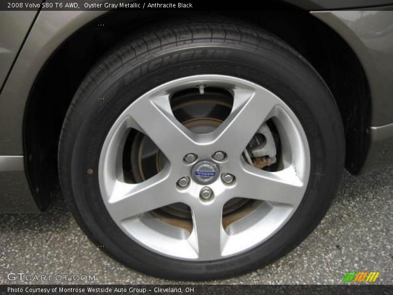 Oyster Gray Metallic / Anthracite Black 2008 Volvo S80 T6 AWD
