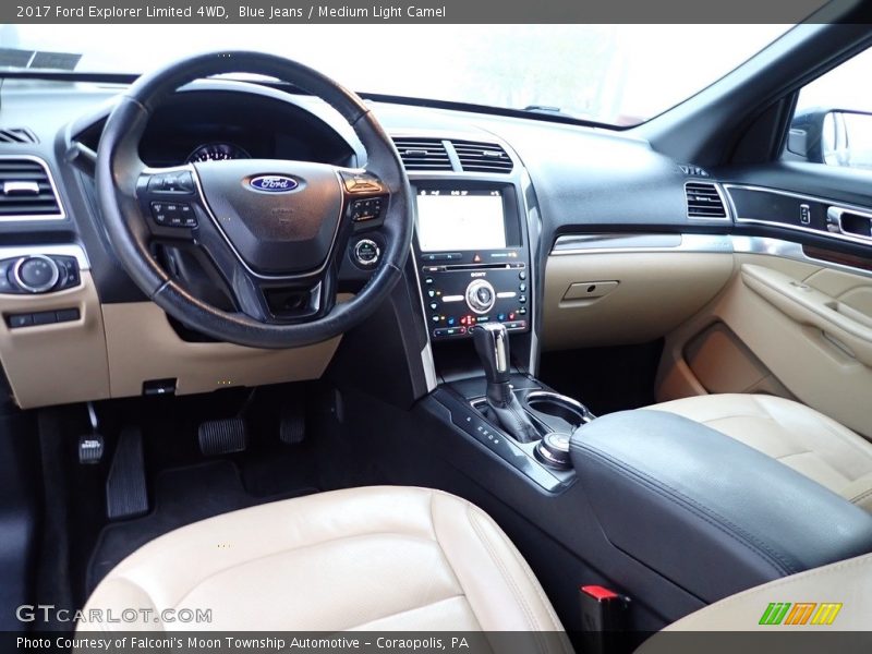 Blue Jeans / Medium Light Camel 2017 Ford Explorer Limited 4WD