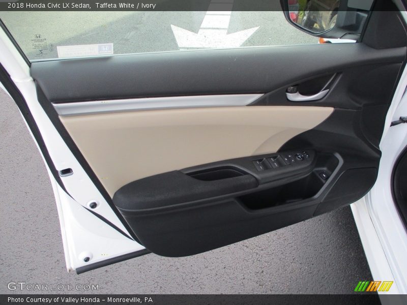 Taffeta White / Ivory 2018 Honda Civic LX Sedan
