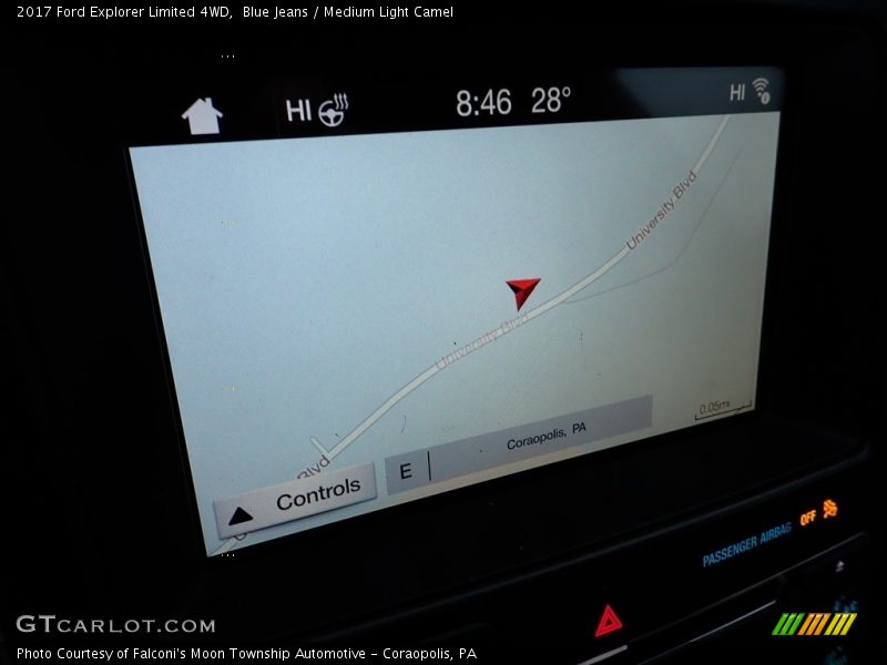 Blue Jeans / Medium Light Camel 2017 Ford Explorer Limited 4WD