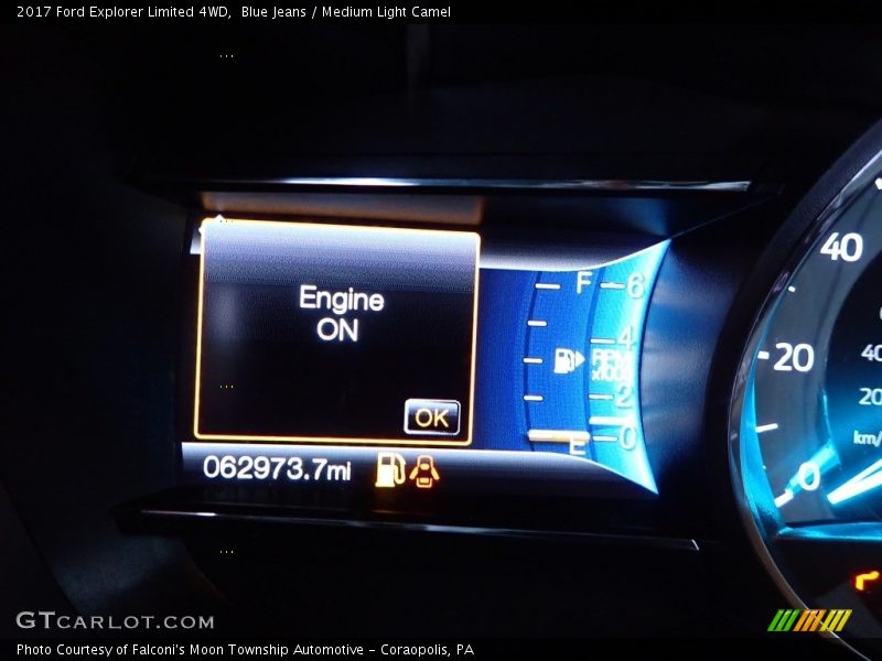 Blue Jeans / Medium Light Camel 2017 Ford Explorer Limited 4WD