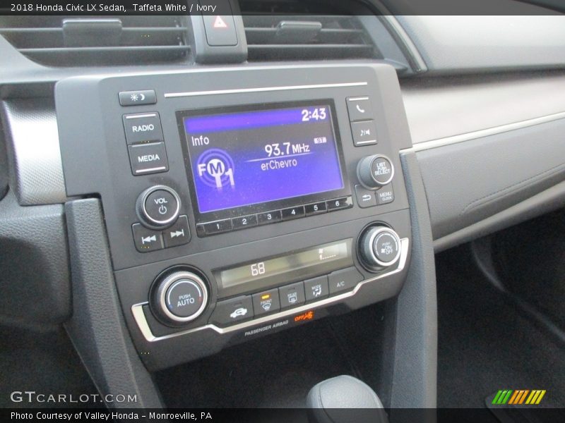 Taffeta White / Ivory 2018 Honda Civic LX Sedan