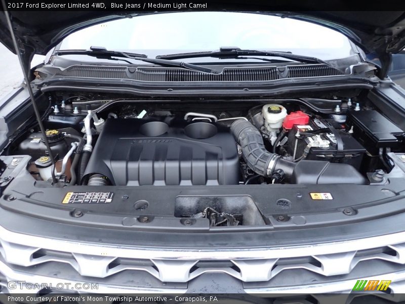 Blue Jeans / Medium Light Camel 2017 Ford Explorer Limited 4WD