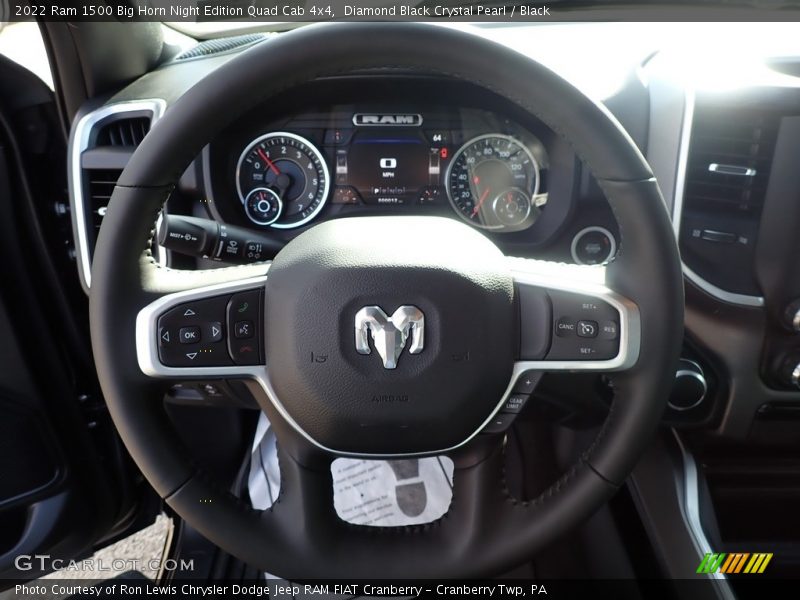 Diamond Black Crystal Pearl / Black 2022 Ram 1500 Big Horn Night Edition Quad Cab 4x4