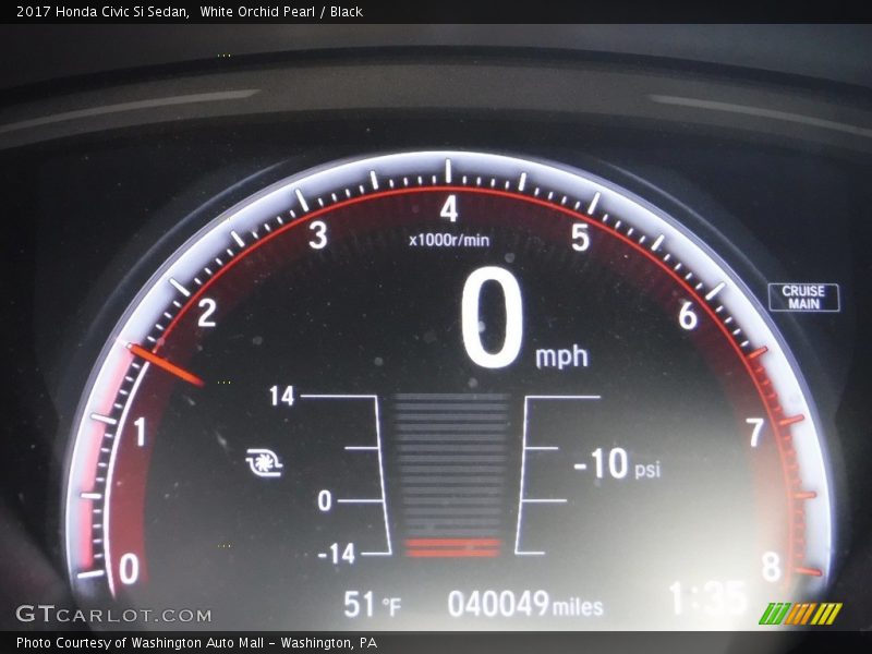 White Orchid Pearl / Black 2017 Honda Civic Si Sedan