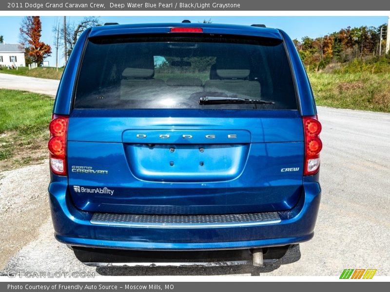 Deep Water Blue Pearl / Black/Light Graystone 2011 Dodge Grand Caravan Crew