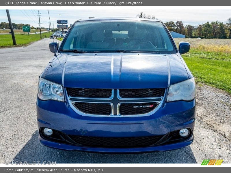 Deep Water Blue Pearl / Black/Light Graystone 2011 Dodge Grand Caravan Crew