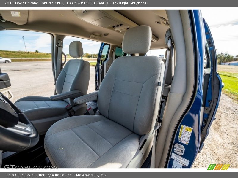 Deep Water Blue Pearl / Black/Light Graystone 2011 Dodge Grand Caravan Crew