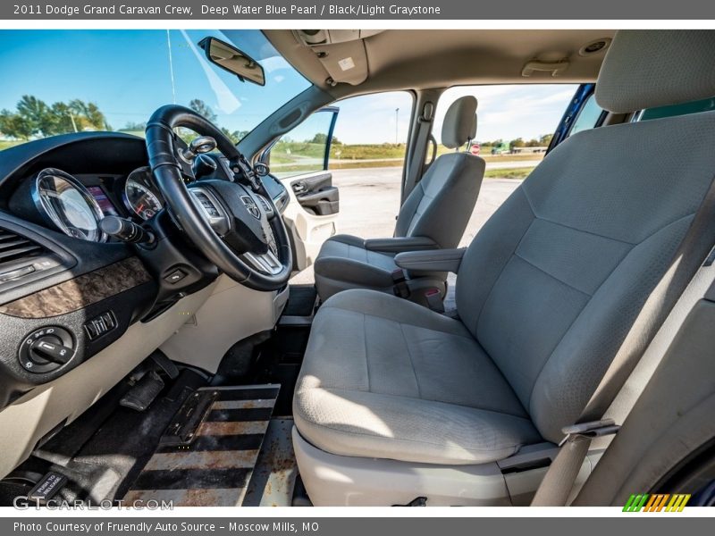 Deep Water Blue Pearl / Black/Light Graystone 2011 Dodge Grand Caravan Crew