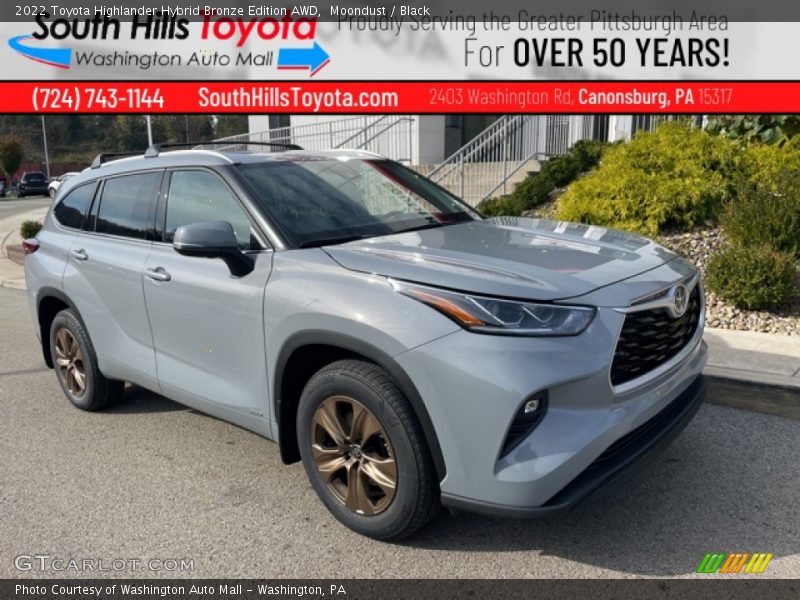 Moondust / Black 2022 Toyota Highlander Hybrid Bronze Edition AWD