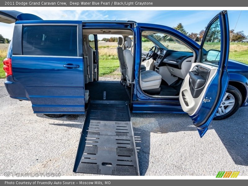 Deep Water Blue Pearl / Black/Light Graystone 2011 Dodge Grand Caravan Crew