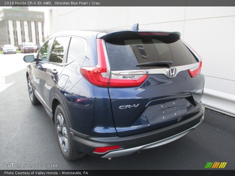 Obsidian Blue Pearl / Gray 2019 Honda CR-V EX AWD