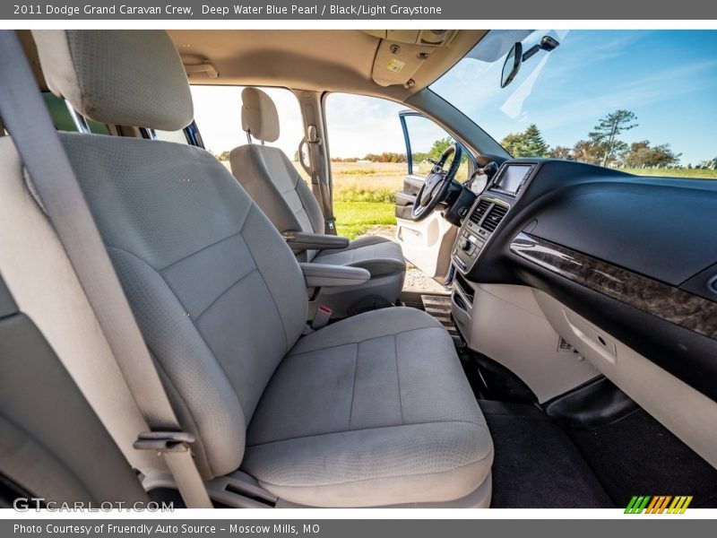 Deep Water Blue Pearl / Black/Light Graystone 2011 Dodge Grand Caravan Crew