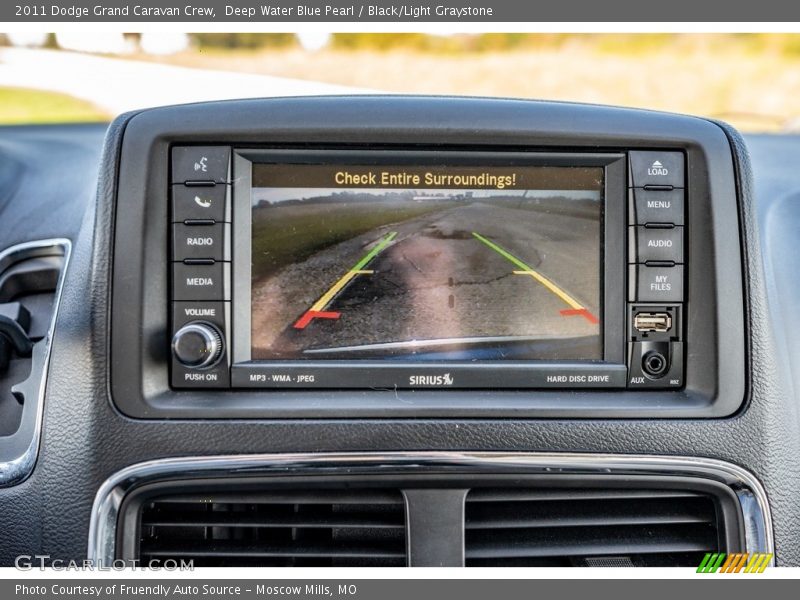 Deep Water Blue Pearl / Black/Light Graystone 2011 Dodge Grand Caravan Crew