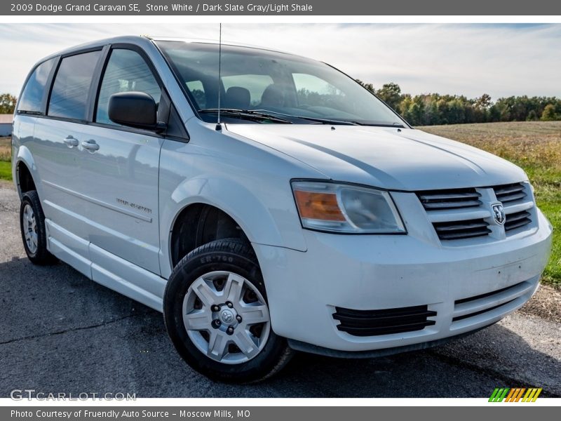 Stone White / Dark Slate Gray/Light Shale 2009 Dodge Grand Caravan SE