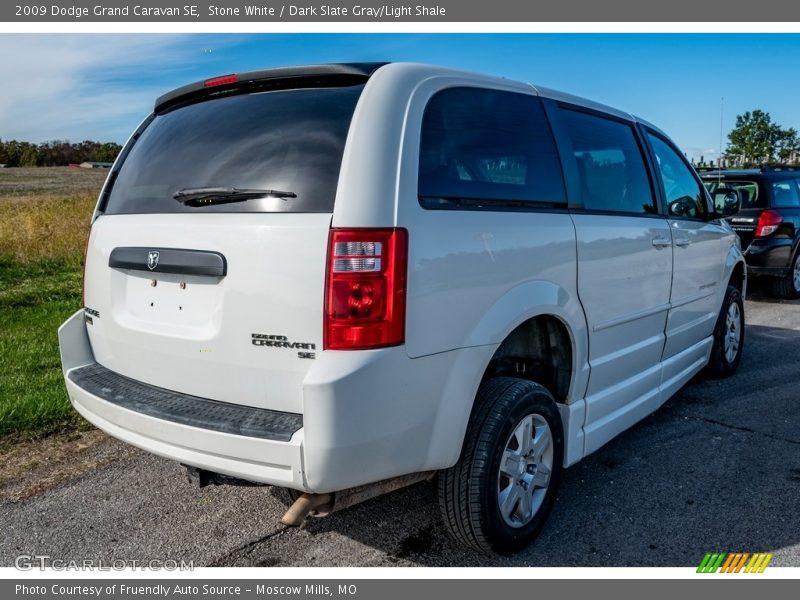 Stone White / Dark Slate Gray/Light Shale 2009 Dodge Grand Caravan SE