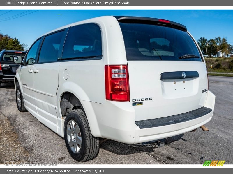 Stone White / Dark Slate Gray/Light Shale 2009 Dodge Grand Caravan SE