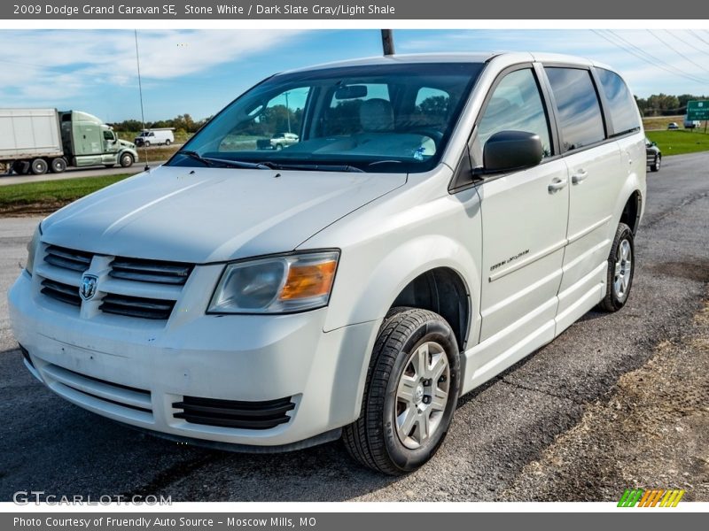 Stone White / Dark Slate Gray/Light Shale 2009 Dodge Grand Caravan SE