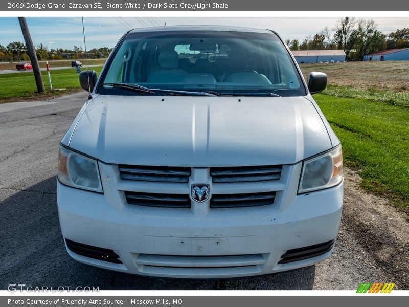 Stone White / Dark Slate Gray/Light Shale 2009 Dodge Grand Caravan SE