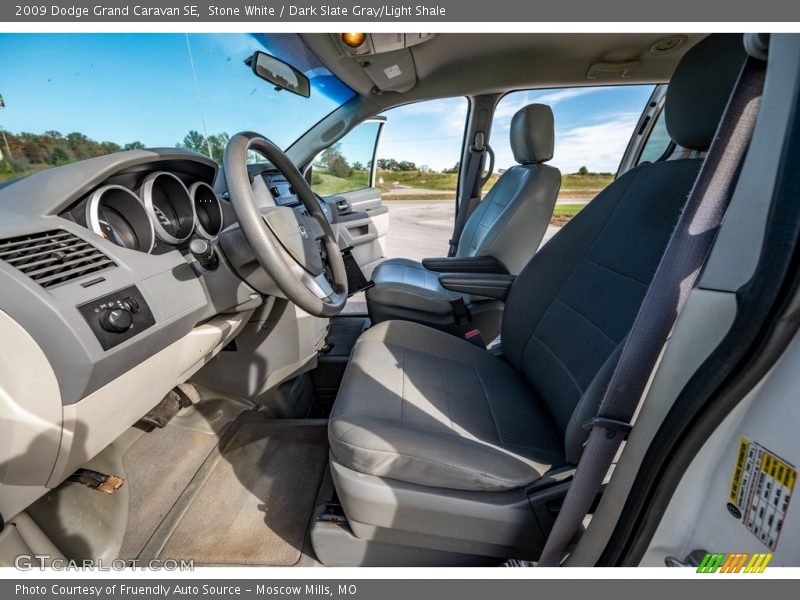 Stone White / Dark Slate Gray/Light Shale 2009 Dodge Grand Caravan SE