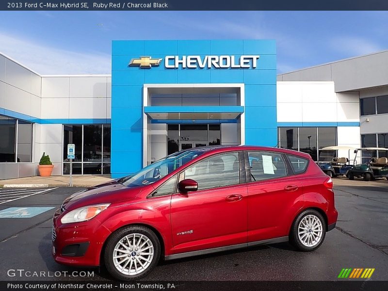 Ruby Red / Charcoal Black 2013 Ford C-Max Hybrid SE