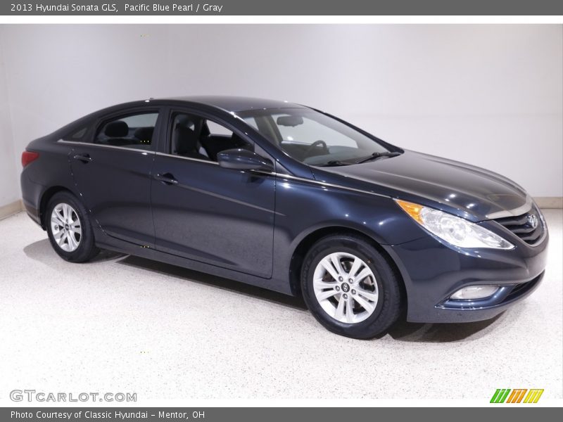 Pacific Blue Pearl / Gray 2013 Hyundai Sonata GLS