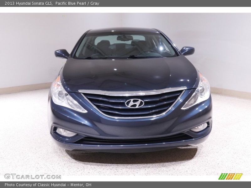 Pacific Blue Pearl / Gray 2013 Hyundai Sonata GLS
