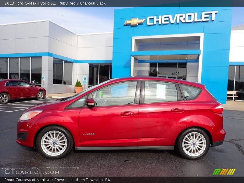 Ruby Red / Charcoal Black 2013 Ford C-Max Hybrid SE