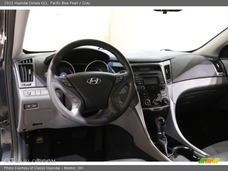 Pacific Blue Pearl / Gray 2013 Hyundai Sonata GLS