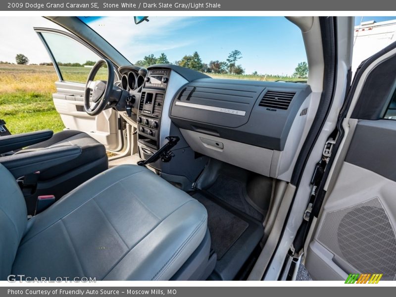 Stone White / Dark Slate Gray/Light Shale 2009 Dodge Grand Caravan SE