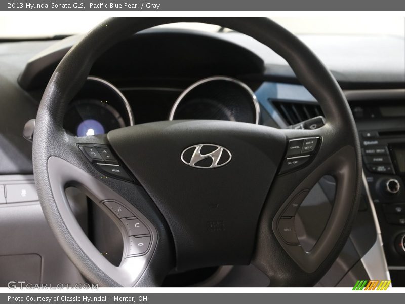 Pacific Blue Pearl / Gray 2013 Hyundai Sonata GLS