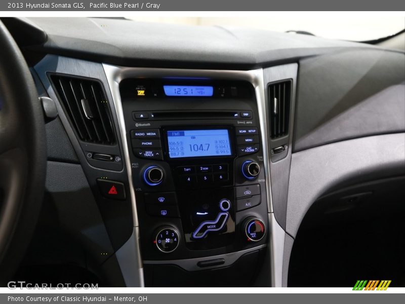 Pacific Blue Pearl / Gray 2013 Hyundai Sonata GLS