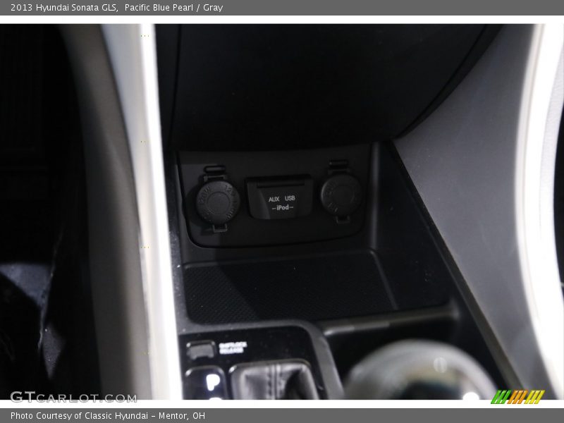 Pacific Blue Pearl / Gray 2013 Hyundai Sonata GLS
