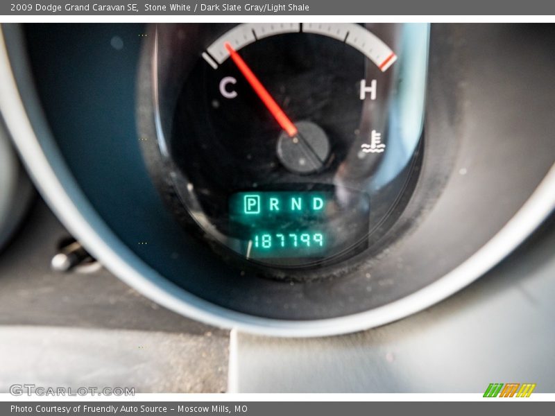 Stone White / Dark Slate Gray/Light Shale 2009 Dodge Grand Caravan SE