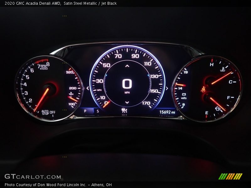 Satin Steel Metallic / Jet Black 2020 GMC Acadia Denali AWD