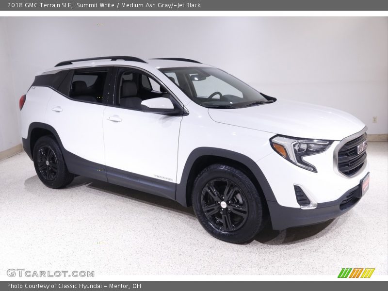 Summit White / Medium Ash Gray/­Jet Black 2018 GMC Terrain SLE