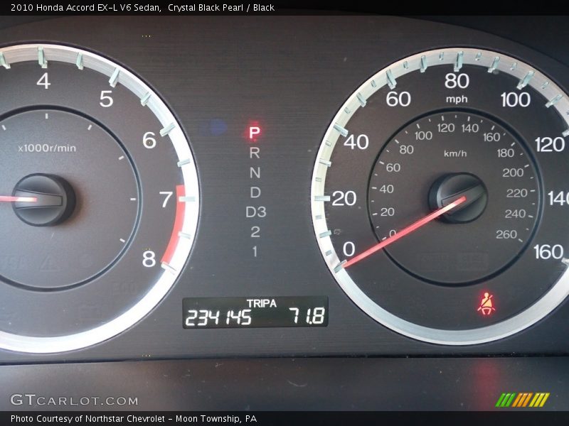 Crystal Black Pearl / Black 2010 Honda Accord EX-L V6 Sedan