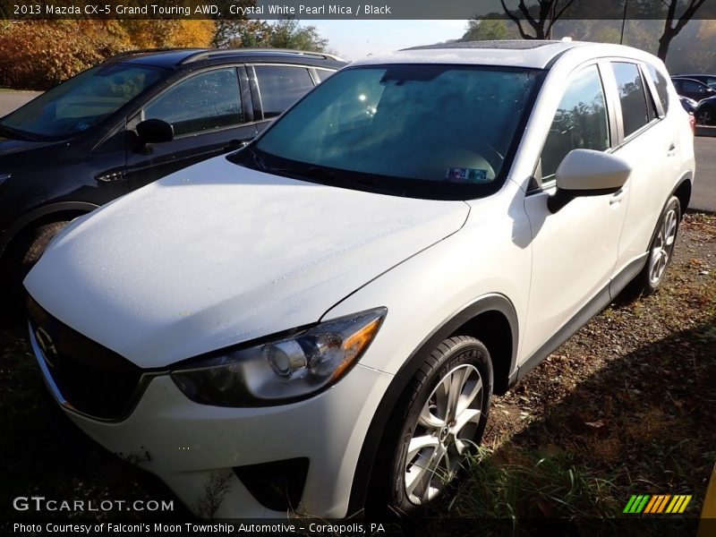 Crystal White Pearl Mica / Black 2013 Mazda CX-5 Grand Touring AWD