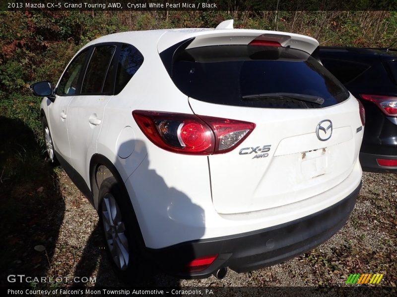 Crystal White Pearl Mica / Black 2013 Mazda CX-5 Grand Touring AWD