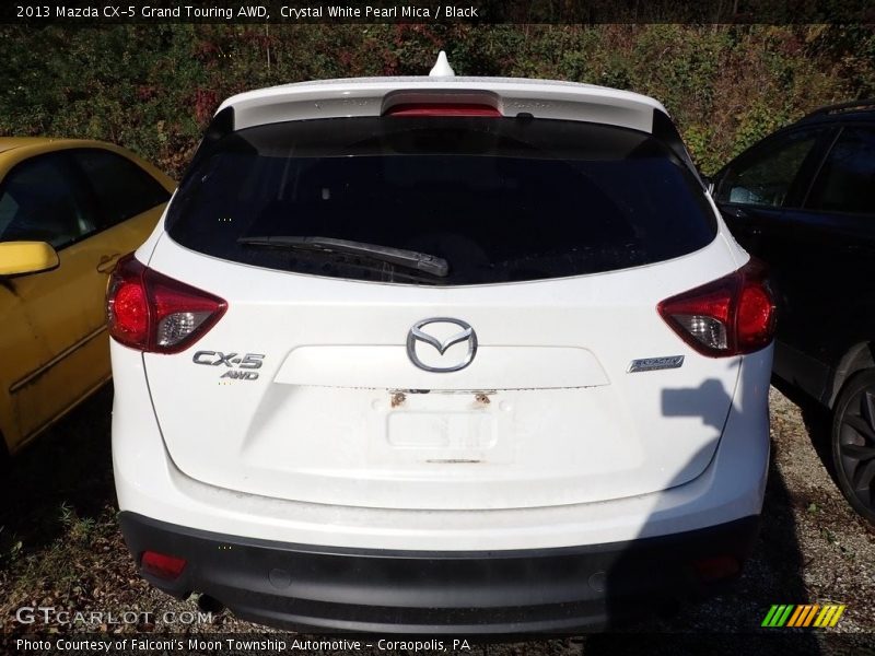 Crystal White Pearl Mica / Black 2013 Mazda CX-5 Grand Touring AWD