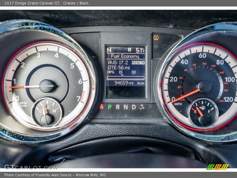Granite / Black 2017 Dodge Grand Caravan GT