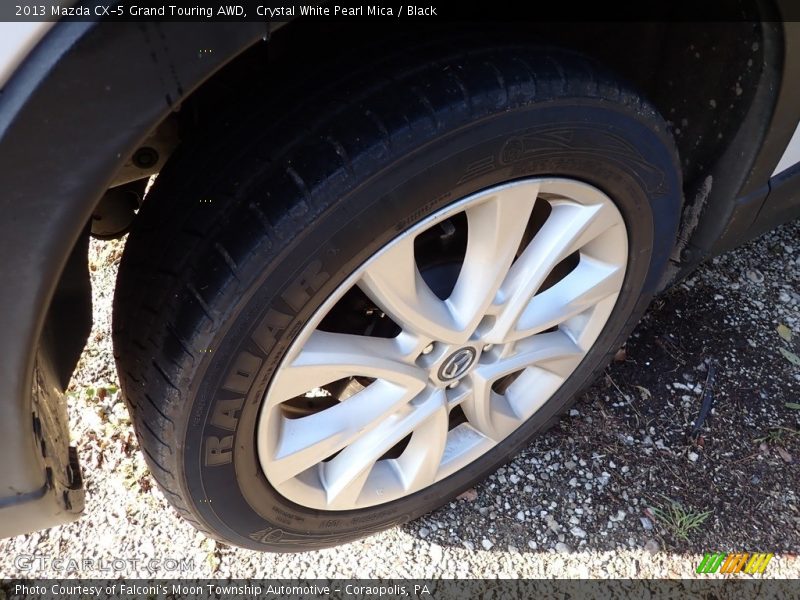 Crystal White Pearl Mica / Black 2013 Mazda CX-5 Grand Touring AWD